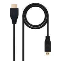 Nanocable HDMI, 0.8m HDMI cable HDMI Type A (Standard) HDMI Type D (Micro) Black