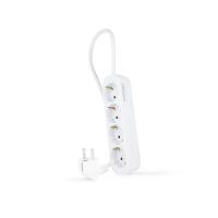 Nanocable Power Strip with 4 Sockets, 1.4 m, White