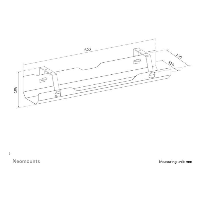 Neomounts ADS07-122BL Cable tray - screw-mounted - universal — image 11 of 22