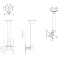 Neomounts FPMA-C200 Monitor/TV mount ceiling 10-40'' - h 64-104 cm, view image 4 of 5