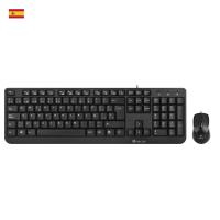 NGS Cocoa Kit, QWERTY, ES keyboard Mouse included Universal USB Spanish Black