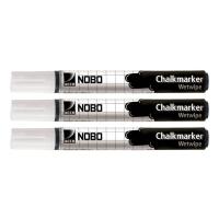 Nobo Chalkmarkers White (3)