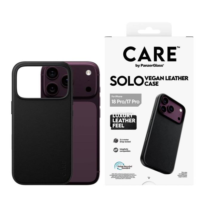 PanzerGlass CARE™ by ® Solo Vegan Leather Case Black w. MagSafe iPhone 18 Pro | 17 Pro — image 8 of 12