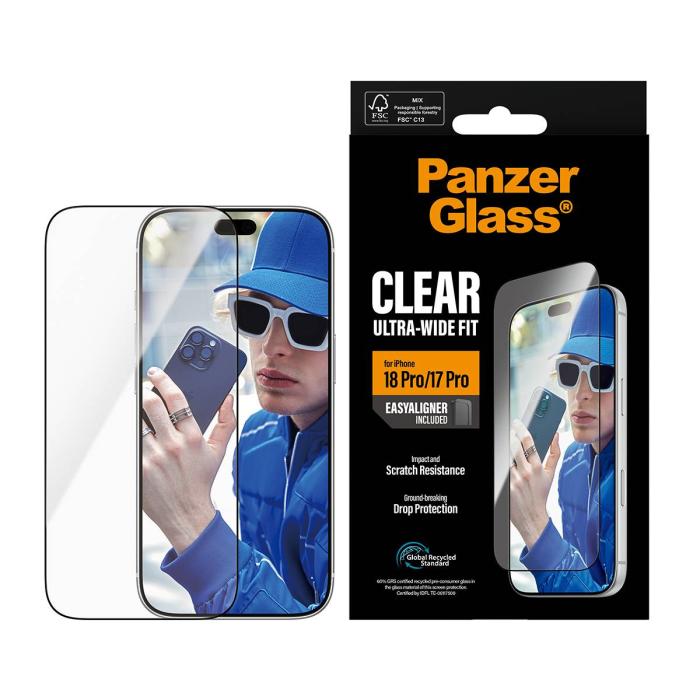 PanzerGlass ® Screen Protector iPhone 18 Pro | 17 Pro | Ultra-Wide Fit w. EasyAligner — image 8 of 12