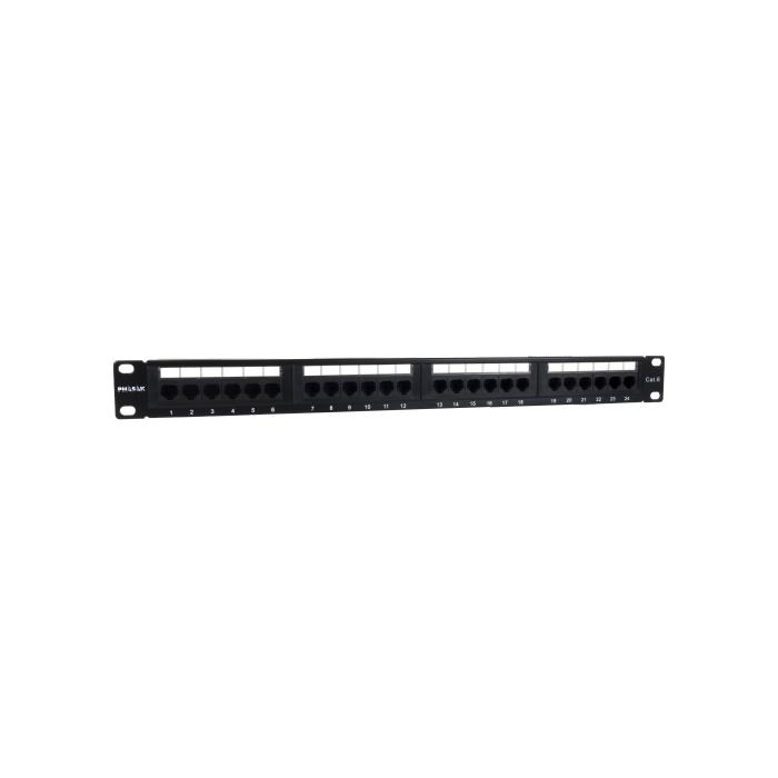Phasak Panel de transferencia 19'' 24P Cat.6 UTP RJ45 DUAL +Organizer 1U - PU 2424 — image 4 of 10