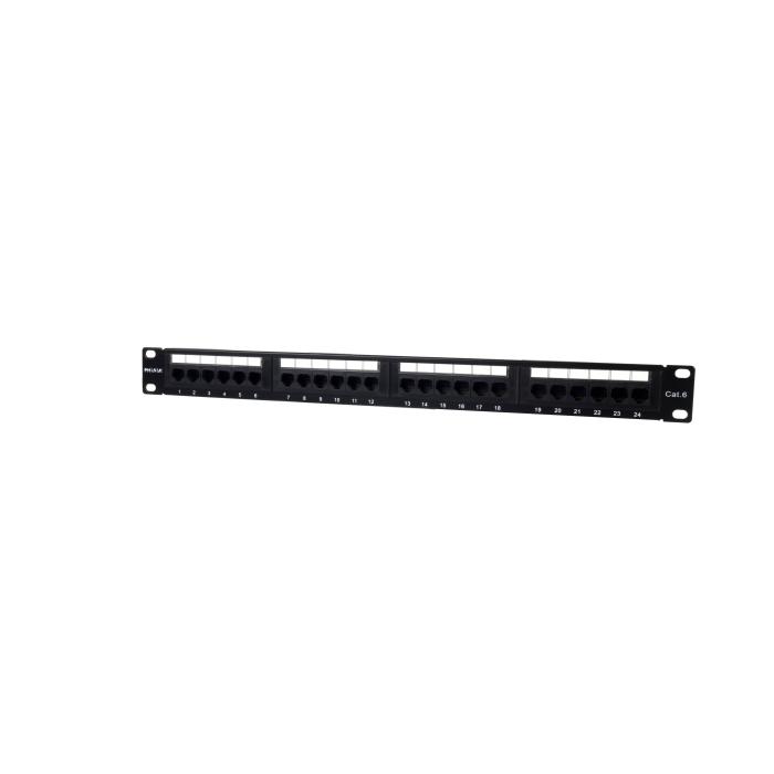 Phasak Panel de transferencia 19'' 24P Cat.6 UTP RJ45 DUAL +Organizer 1U - PU 2424 — image 5 of 10