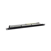 Phasak Panel de transferencia 19'' 24P Slim Cat.6A UTP RJ45 DUAL 0.5U - PU 4811