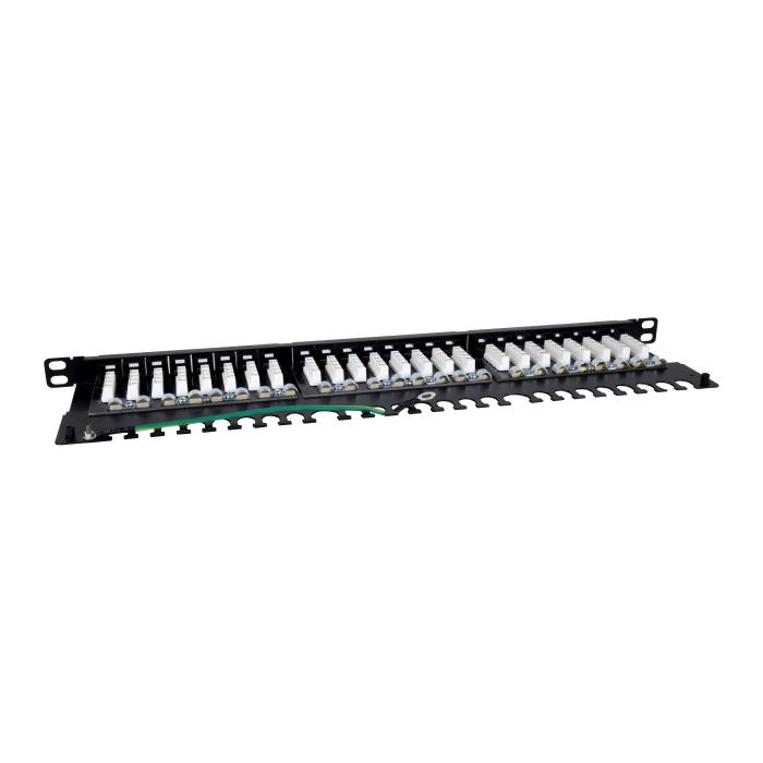 Phasak Panel de transferencia 19'' 24P Slim Cat.6A UTP RJ45 DUAL 0.5U - PU 4811 — image 2 of 4