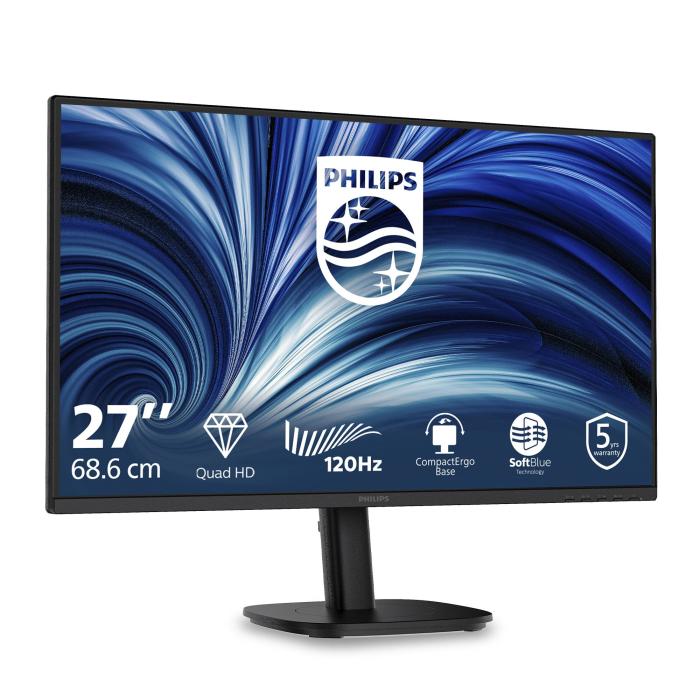 Philips 27B2N3500/00 computer monitor 68.6 cm (27'') 2560 x 1440 pixels Full HD LCD Black — image 2 of 24