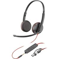 POLY 8X229AA headphones/headset Wired Head-band Office/Call center USB Type-C Black