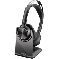 POLY Voyager Focus 2 USB-C-C Headset +USB-C/A Adapter +Charging Stand