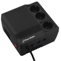 PowerWalker AVR 600 voltage regulator 3 AC outlet(s) Black