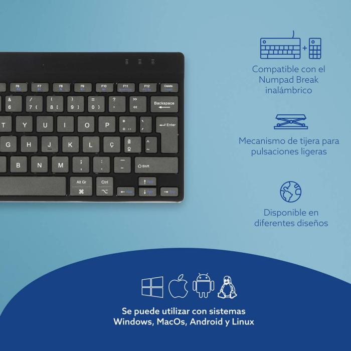 R-Go Tools Ergonomic keyboard R-Go Compact Break, compact keyboard with break software, QWERTY (PT), Bluetooth, black — image 26 of 28