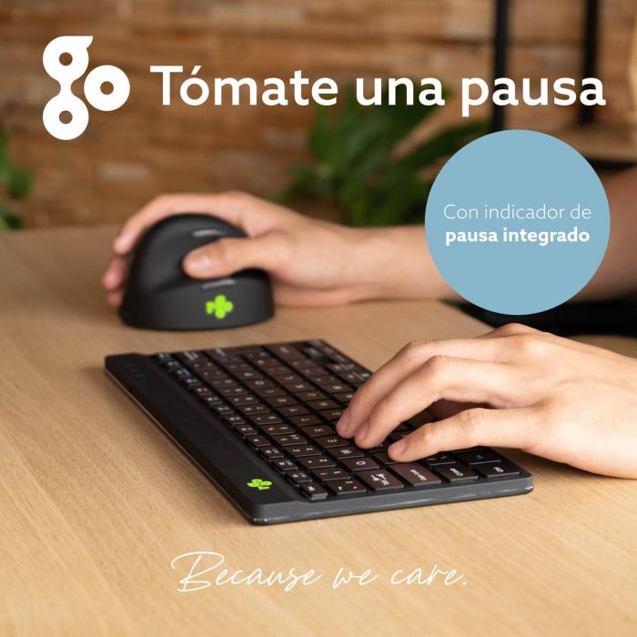 R-Go Tools Ergonomic keyboard R-Go Compact Break, compact keyboard with break software, QWERTY (PT), Bluetooth, black — image 25 of 28