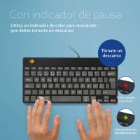 R-Go Tools Ergonomic keyboard R-Go Compact Break, compact keyboard with break software, QWERTY (PT), wired, black, view image 15 of 18