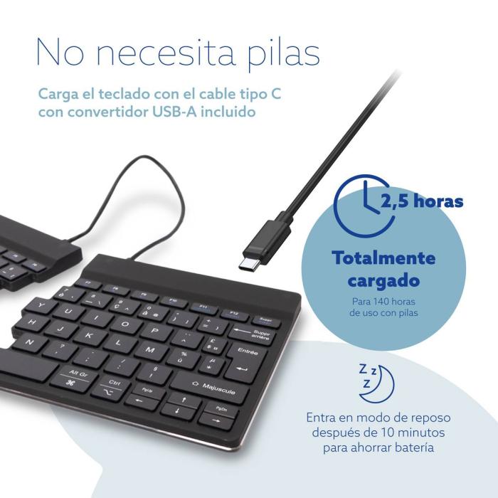 R-Go Tools Ergonomic keyboard R-Go Split Break with break software, ergonomic split keyboard, QWERTY (PT), Bluetooth, black — image 15 of 30