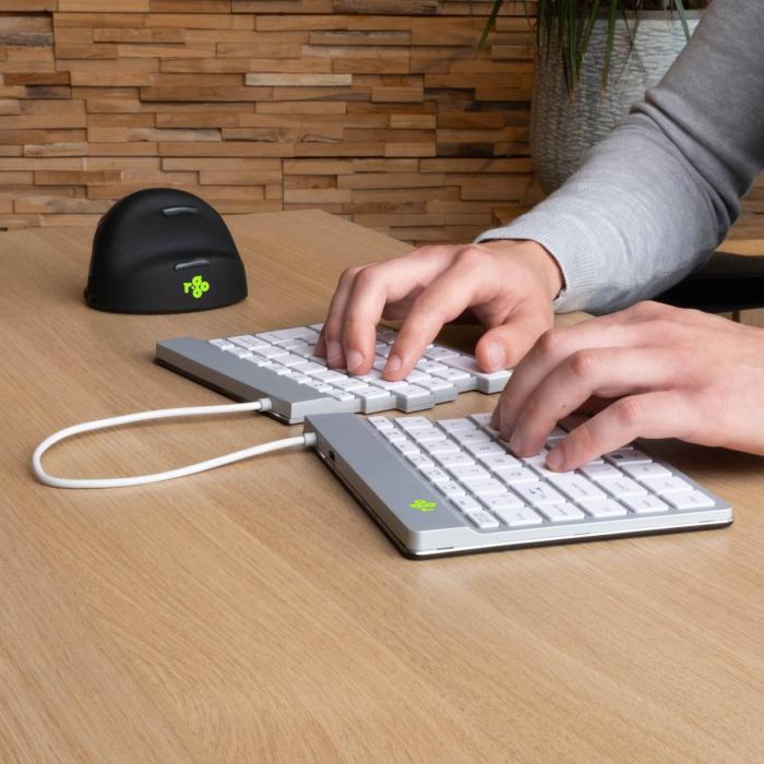 R-Go Tools Ergonomic keyboard R-Go Split Break with break software, ergonomic split keyboard, QWERTY (PT), Bluetooth, white — image 10 of 32