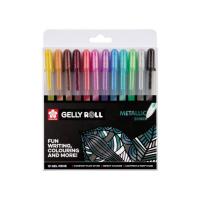 Sakura POXPGBMET12 gel pen Capped gel pen Fine Metallic, Multicolour 12 pc(s)