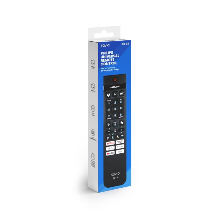 Savio RC-26 remote control IR Wireless TV Press buttons — image 2 of 6