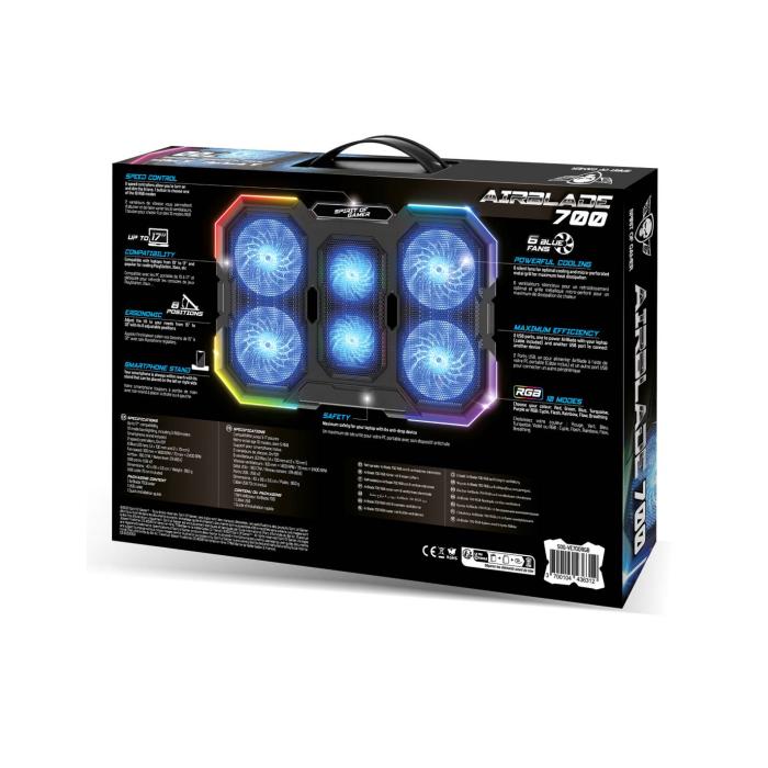 Spirit of Gamer SOG-VE700RGB laptop cooling pad 25.4 cm (10'') Black — image 6 of 6