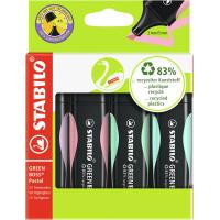 STABILO GREEN BOSS marker 4 pc(s) Chisel tip Green, Mint, Pink, Violet