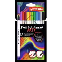 STABILO Pen 68 brush ARTY felt pen Assorted colours 12 pc(s)