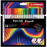 STABILO Pen 68 brush ARTY felt pen Assorted colours 24 pc(s)