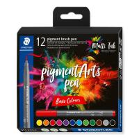 Staedtler Pigment Arts Brush Pen Basic Colors felt pen Multicolour 12 pc(s)