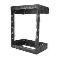 StarTech.com 12U 19'' Wall Mount Network Rack - Adjustable Depth 12-20'' 2 Post Open Frame Server Room Rack for AV/Data/ IT Communication/Computer Equipment/Switch w/Cage Nuts & Screws