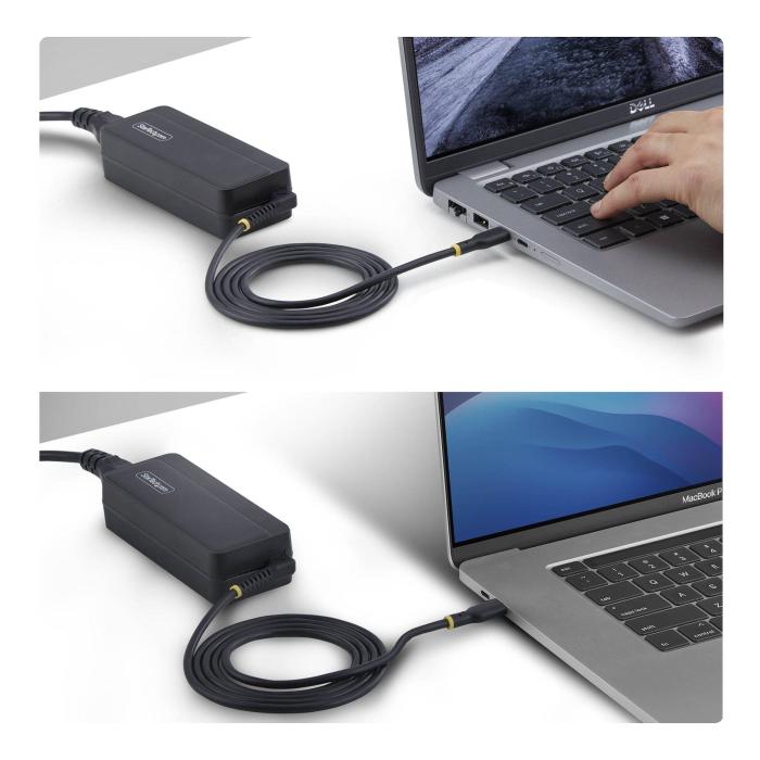 StarTech.com 140W USB-C Laptop Charger with 4ft (1.2m) Tethered USB-C Cable, GaN Power Adapter Brick for MacBook M3/M4/M5 — image 7 of 8