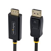 StarTech.com 15ft DisplayPort to HDMI Adapter Cable with Gripping Connectors, 4K 60Hz, HDR, Uni-Directional DP to HDMI Video Converter, DP Desktop to HDMI Monitor