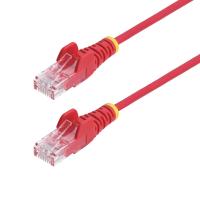 StarTech.com 1.5m Red Slim CAT6 Ethernet Cable, Snagless, 100W PoE, UTP, LSZH, 28AWG Pure Bare Copper Wire, Slim RJ45 Network Patch Cord w/Strain Reliefs, Fluke Tested