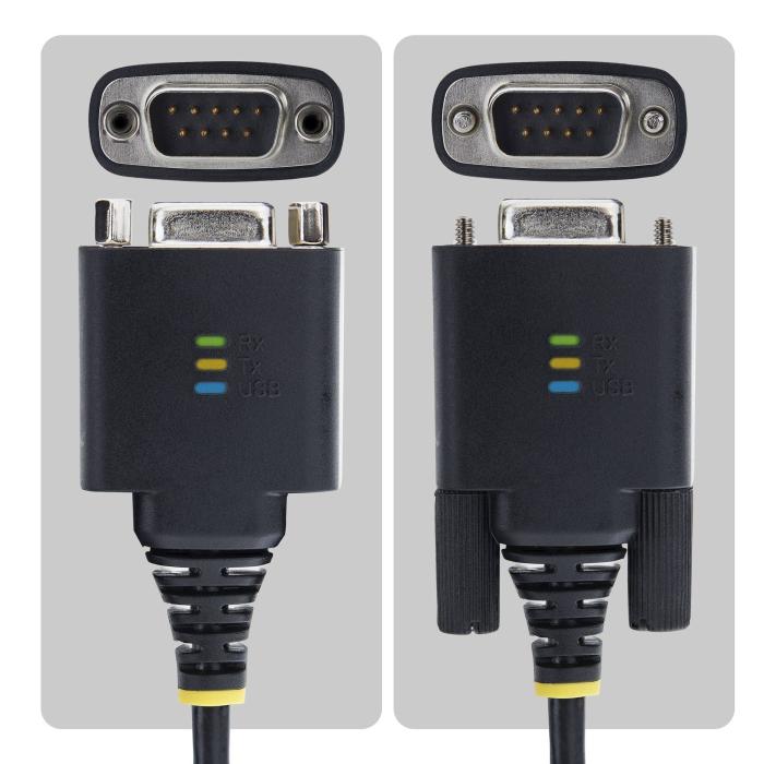 StarTech.com 1ft (30cm) USB-C to Serial Adapter Cable, COM Retention, FTDI Chipset, Type-C to Male DB9 RS232, Status LEDs — image 10 of 12