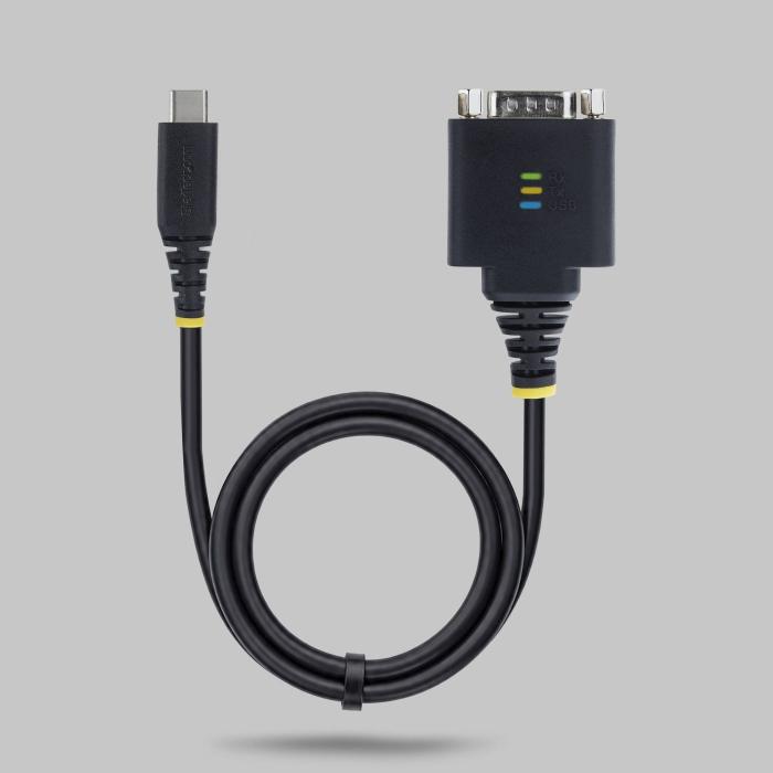 StarTech.com 1ft (30cm) USB-C to Serial Adapter Cable, COM Retention, FTDI Chipset, Type-C to Male DB9 RS232, Status LEDs — image 11 of 12