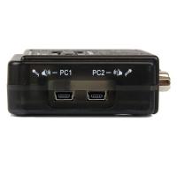 StarTech.com 2 Port Black USB KVM Switch Kit with Audio and Cables