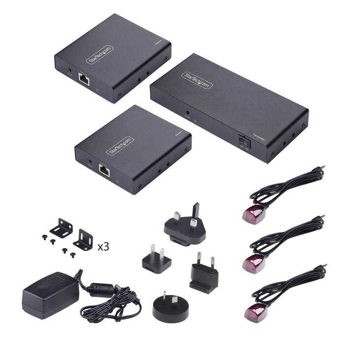 StarTech.com 2-Port HDMI Extender and Splitter Over CAT6, 4K 60Hz, Up to 230ft (70m), 1x2 HDMI over Ethernet Distribution — image 3 of 6