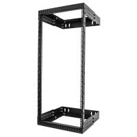 StarTech.com 24U 19'' Wall Mount Network Rack - Adjustable Depth 12-20'' 2 Post Open Frame Server Room Rack for AV/Data/ IT Communication/Computer Equipment/Switch w/Cage Nuts & Screws