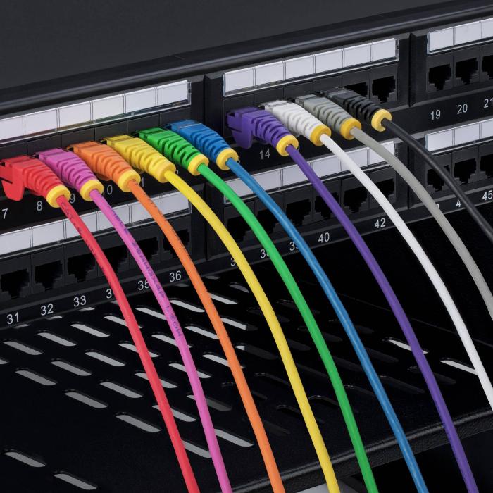 StarTech.com 25cm Black Slim CAT6 Cable, 10 Pack, Snagless, 100W PoE, UTP, LSZH, 28AWG Pure Bare Copper Wire, Slim RJ45 — image 5 of 10