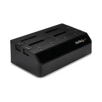 StarTech.com 4-Bay USB 3.0 to SATA Hard Drive Docking Station, USB Hard Drive Dock, External 2.5/3.5'' SATA III SSD/HDD Docking Station, Hot-Swap Hard Drive Bay, Top-Loading
