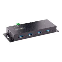 StarTech.com 4-Port Industrial USB 3.0 5Gbps Hub, Rugged USB Hub with ESD Protection, DIN/Wall/Desk Mountable USB-A Hub, USB Expander w/Locking Ports, Heavy Duty - TAA