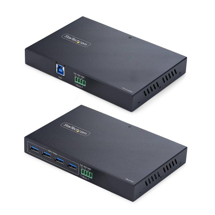 StarTech.com 4-Port USB 3.0 Extender over Ethernet up to 330ft (100m) via Cat6a / Cat7 / Cat8 RJ45 Cable, Extension for