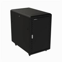 StarTech.com 4-Post 18U Server Rack Cabinet, Lockable 19'' Data Rack Cabinet for Computer / AV / IT Equipment, Office / Home Network Rack with Casters & Adjustable Mounting Rails