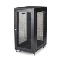 StarTech.com 4-Post 24U Server Rack Cabinet, Lockable 19'' Data Rack Cabinet for Computer / AV / IT Equipment, Office / Home Network Rack with Casters & Adjustable Mounting Rails