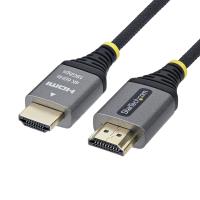 StarTech.com 50cm (1.6ft) Premium Certified High Speed HDMI Cable, Ultra Flexible HDMI Cable, 4K 60Hz/1440p 144Hz w/HDR10/ARC, 18Gbps, High Flex Braided HDMI Cord