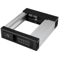 StarTech.com 5.25 to 3.5 Hard Drive Hot Swap Bay - For 3.5'' SATA/SAS Drives - Trayless - Aluminum