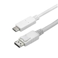 StarTech.com 9.8ft/3m USB C to DisplayPort 1.2 Cable 4K 60Hz - USB-C to DisplayPort Adapter Cable HBR2 - USB Type-C DP Alt Mode to DP Monitor Video Cable - Works w/ Thunderbolt 3 - White