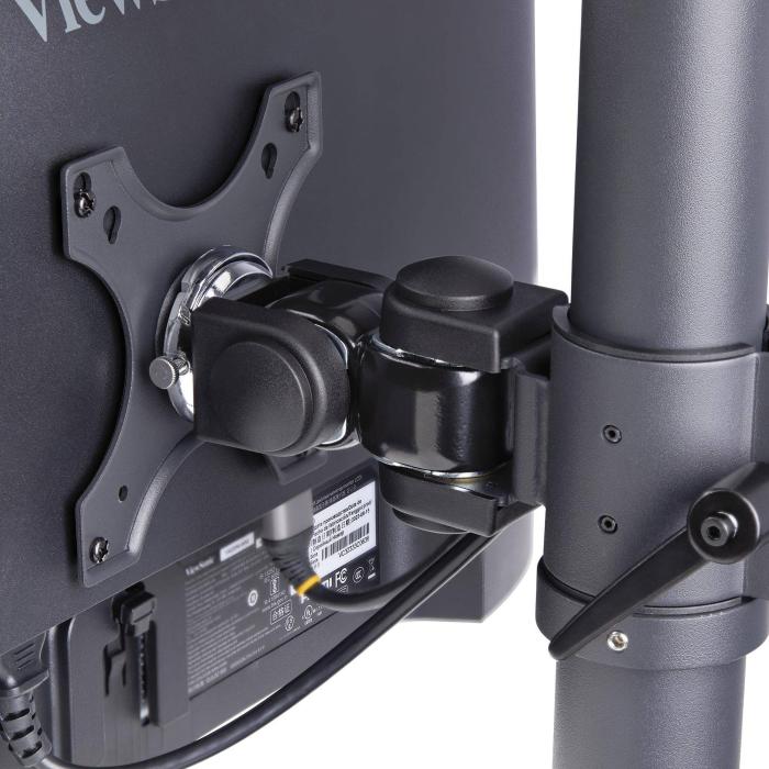 StarTech.com Desk Mount For 2x Vertically Stacked Monitors, Dual 49'', Total 70lb (32kg), C-Clamp, Quick-Release VESA — image 6 of 10