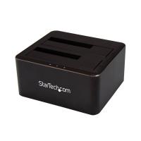 StarTech.com Dual-Bay USB 3.0 to SATA Hard Drive Docking Station, USB Hard Drive Dock, External 2.5/3.5'' SATA I/II/III SSD/HDD Docking Station, Hot-Swap Hard Drive Bays, Top-Loading