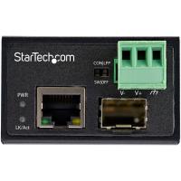 StarTech.com Industrial Fiber to Ethernet Media Converter - 100Mbps SFP to RJ45/Cat6 - Singlemode/Multimode Optical Fiber to, view image 2 of 3
