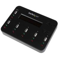 StarTech.com Standalone 1 to 5 USB Thumb Drive Duplicator and Eraser, Multiple USB Flash Drive Copier, System and File and Whole-Drive Copy at1.5 GB/min, Single and 3-Pass Erase, LCD Display - TAA